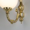 Ben Ornate Brass Wall Light with Opal Glass Globe