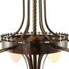 "Manufactured in Ireland, this quality large ornate brass traditional fitting comes complete with large pineapple shades."