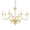 "Manufactured in Ireland, this quality brass chandelier would look great in any traditional style setting."